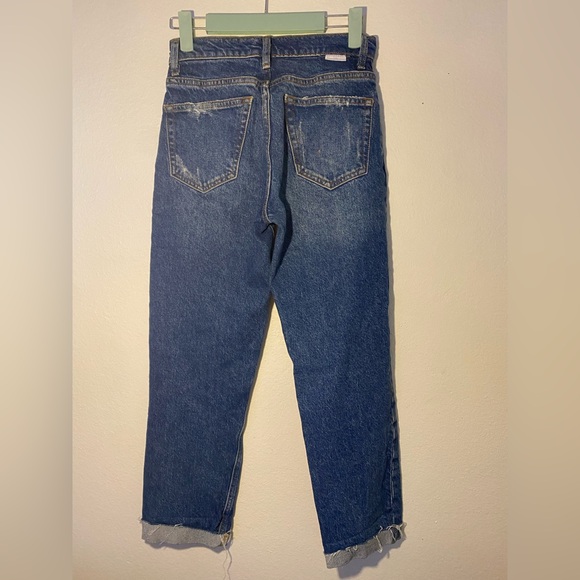 Boyish The Tommy Medium Wash Distressed High Rise Straight Jeans 24 - Picture 4 of 5